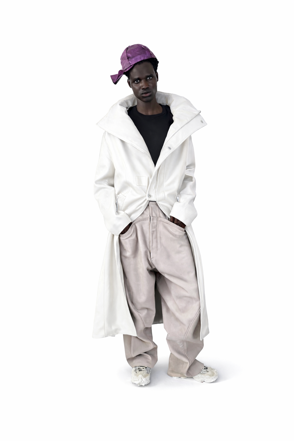 WHITE COLAR COAT