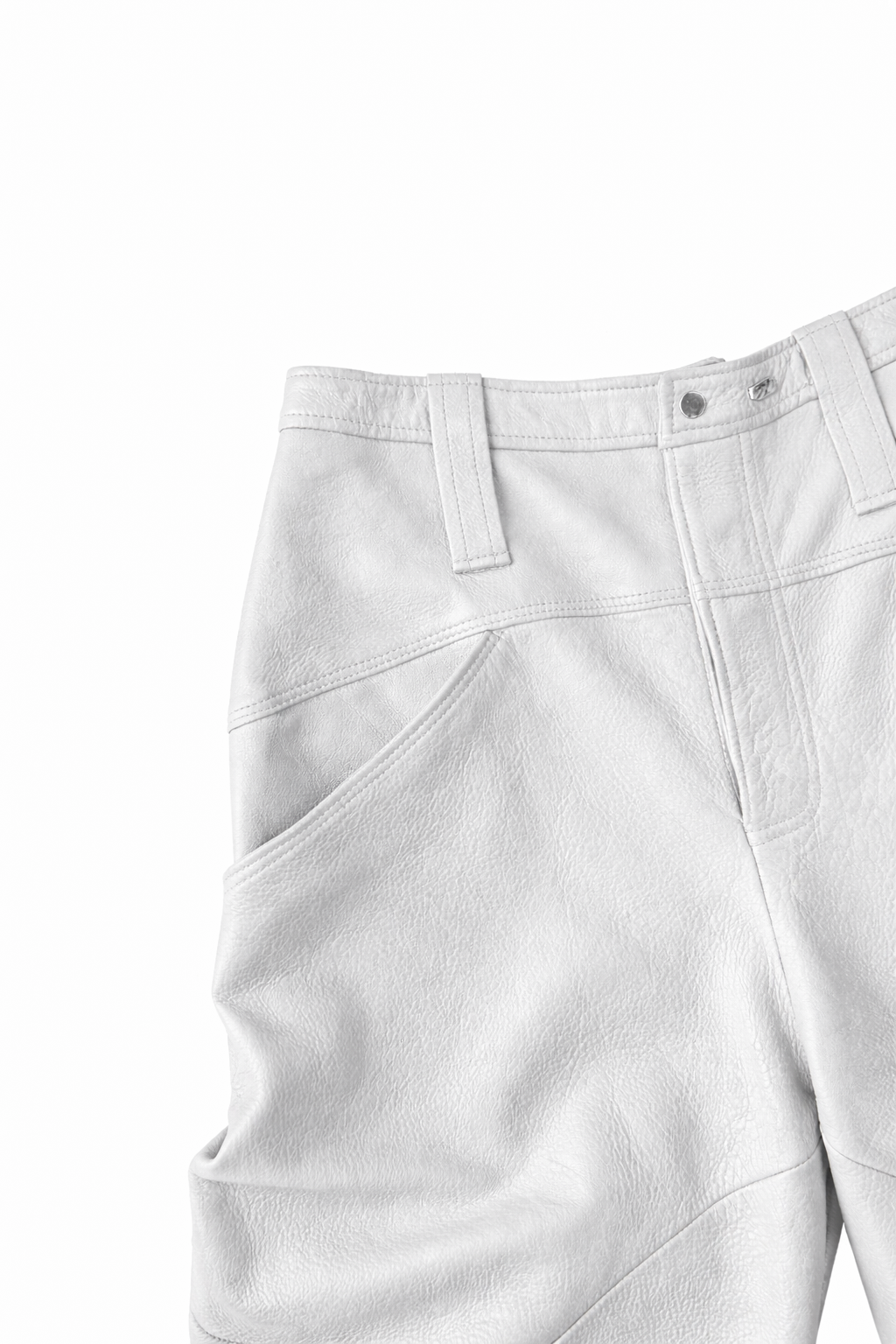 WHITE TWISTED BAGGY