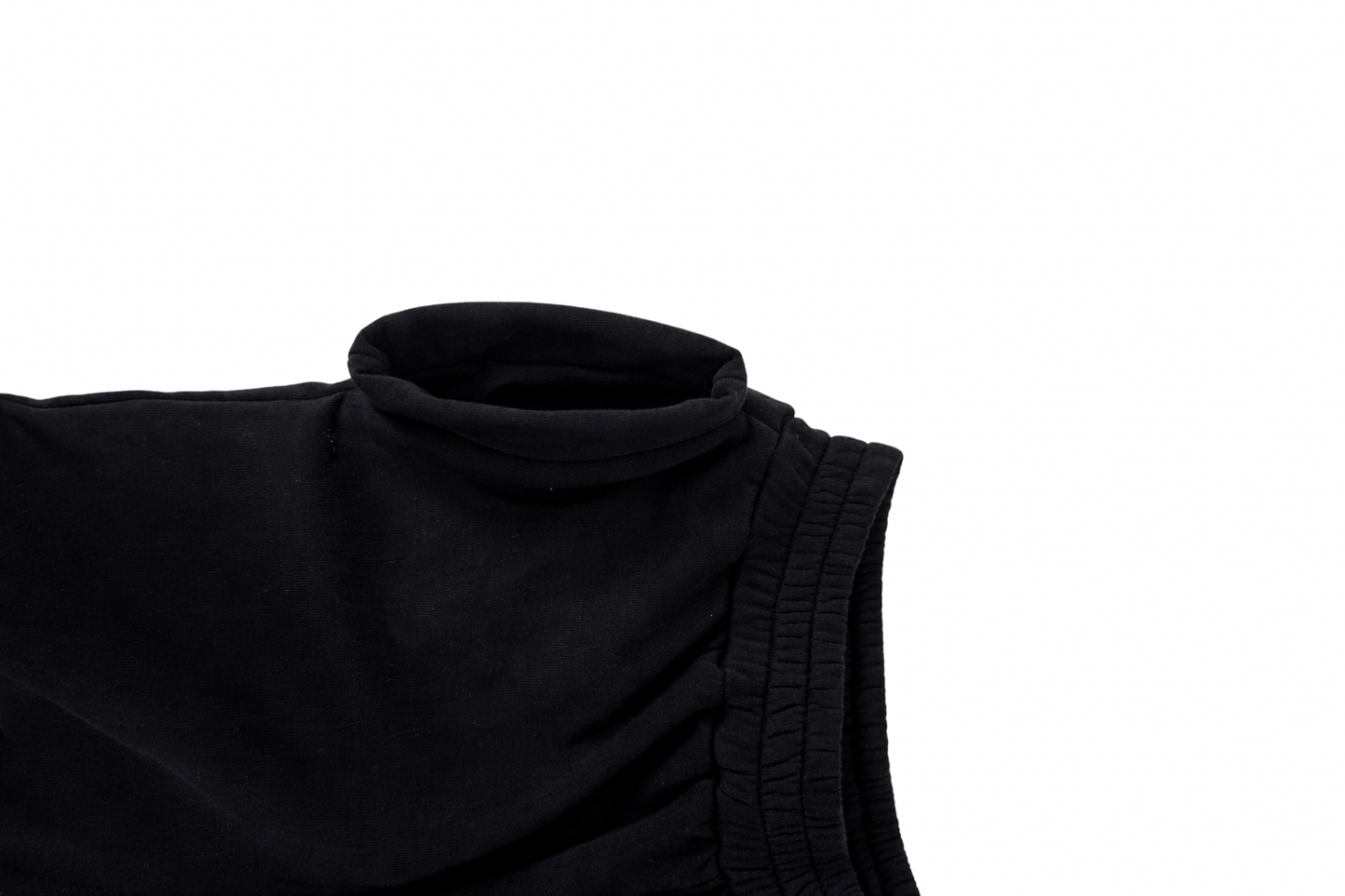 BLACK TWISTED TRACK PANTS