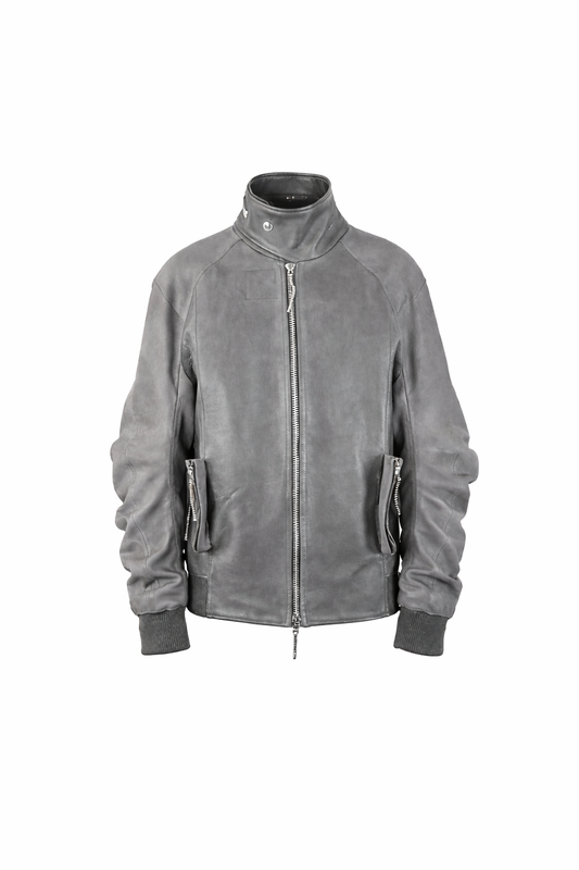 GREY TWIST BOMBER JACKET