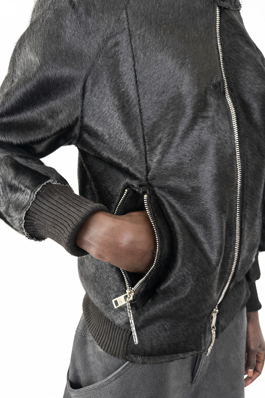 HAIRY BOMBER JACKET