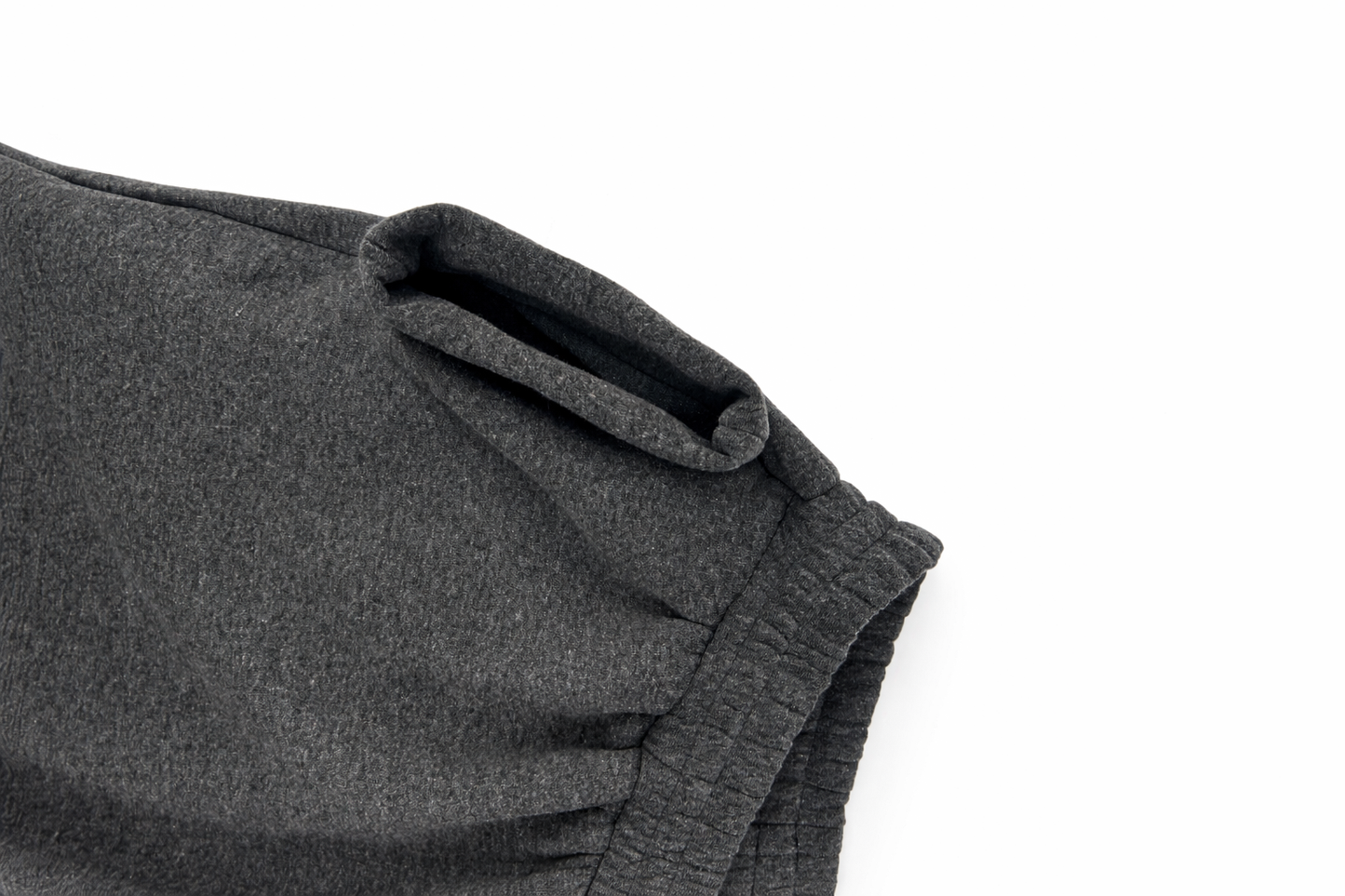 DARK GREY TWISTED TRACK PANTS