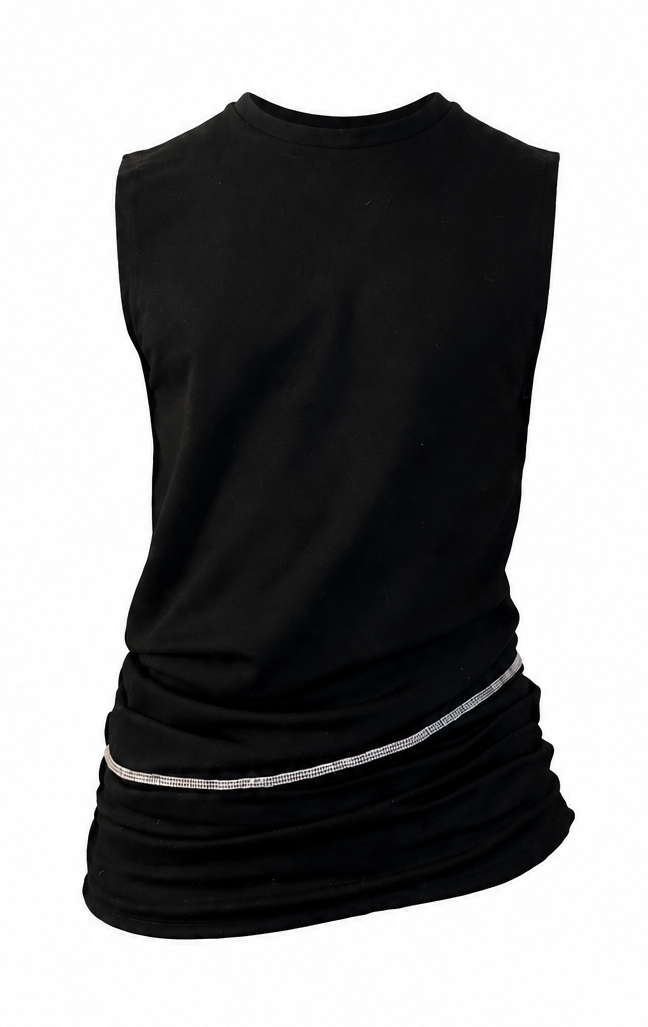 TWISTED TANK TOP " BLACK "