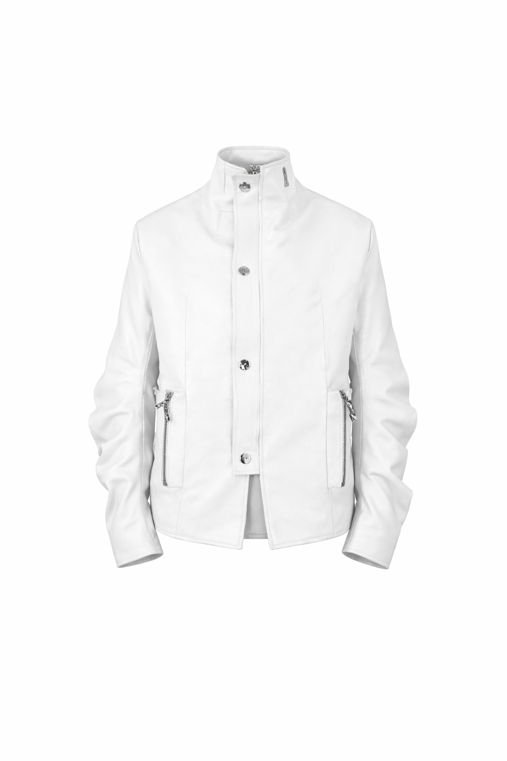 WHITE TAILORED COLAR JACKET