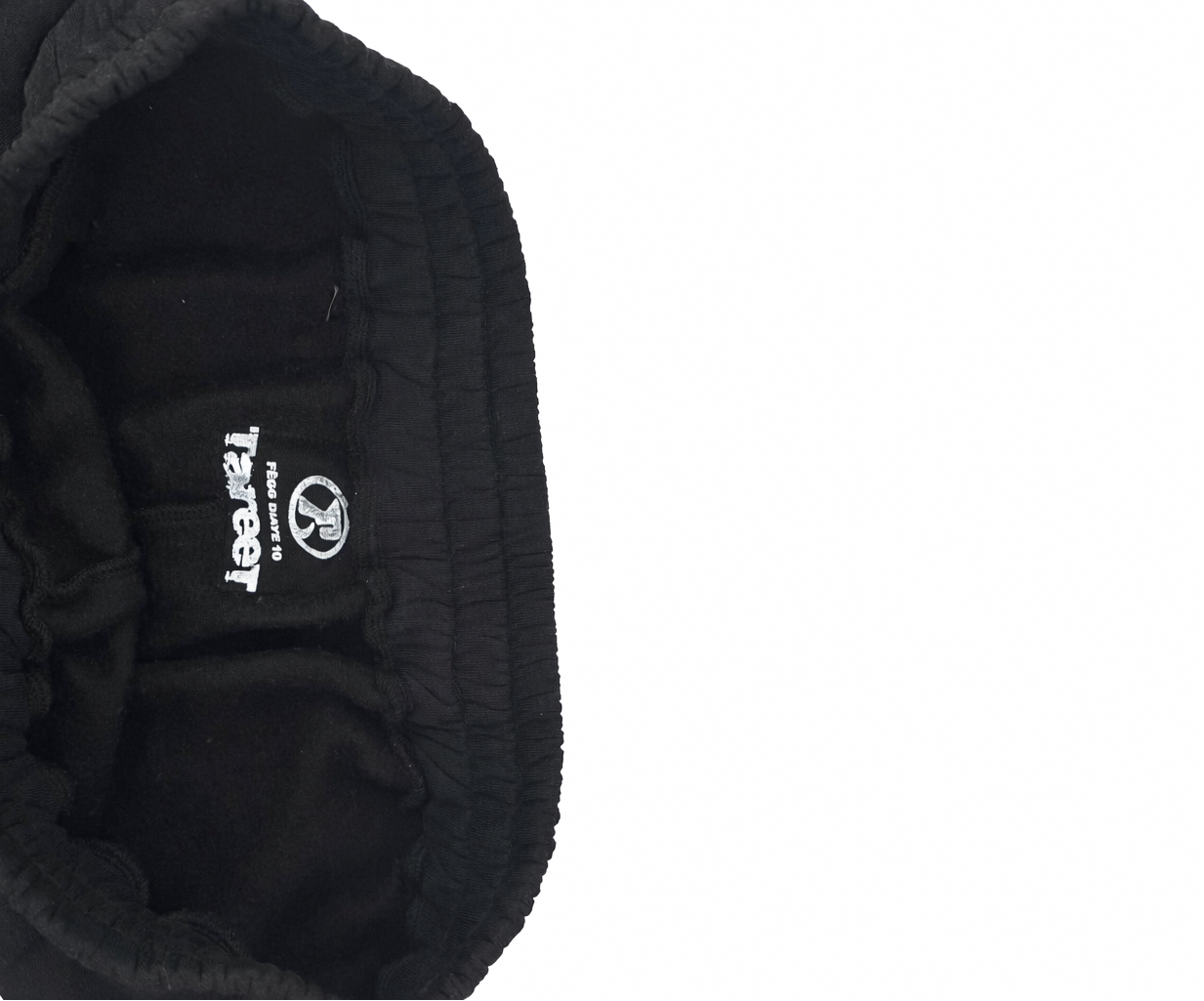 BLACK TWISTED TRACK PANTS