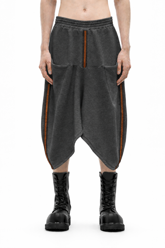 DARK GREY TWISTED SHORTS