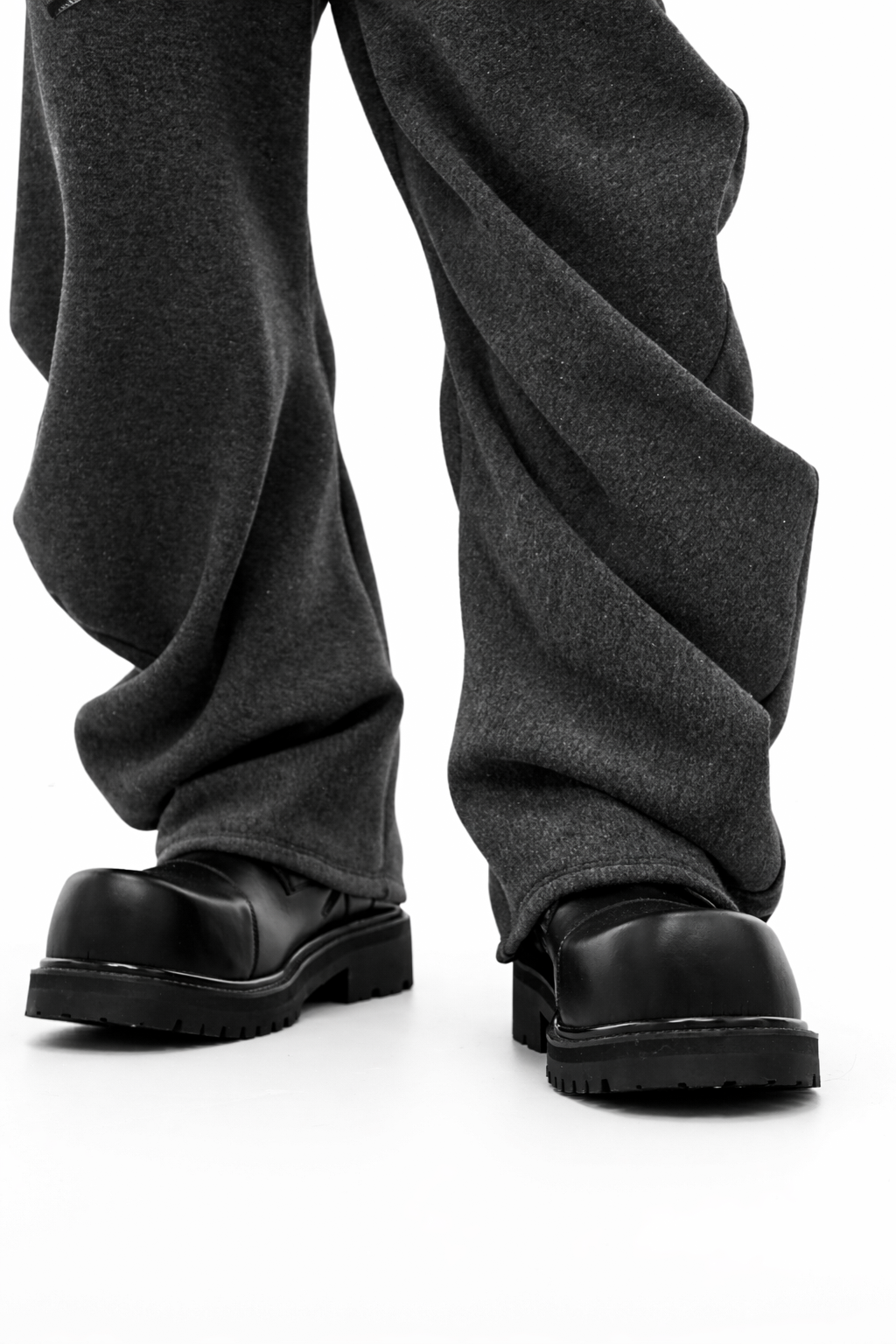 DARK GREY TWISTED TRACK PANTS