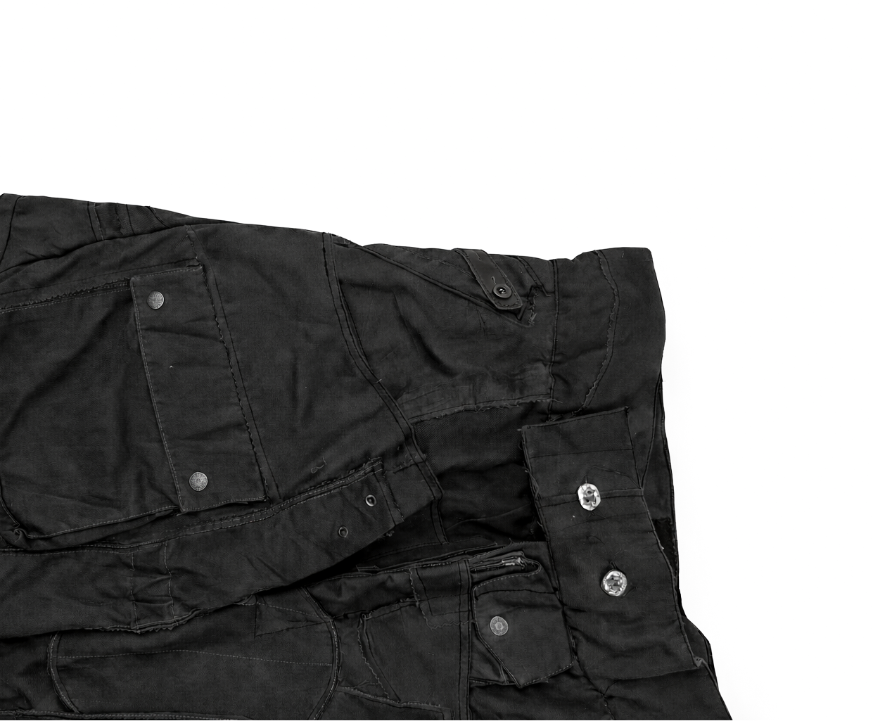 BLACK HYBRID TWISTED TRACK PANTS