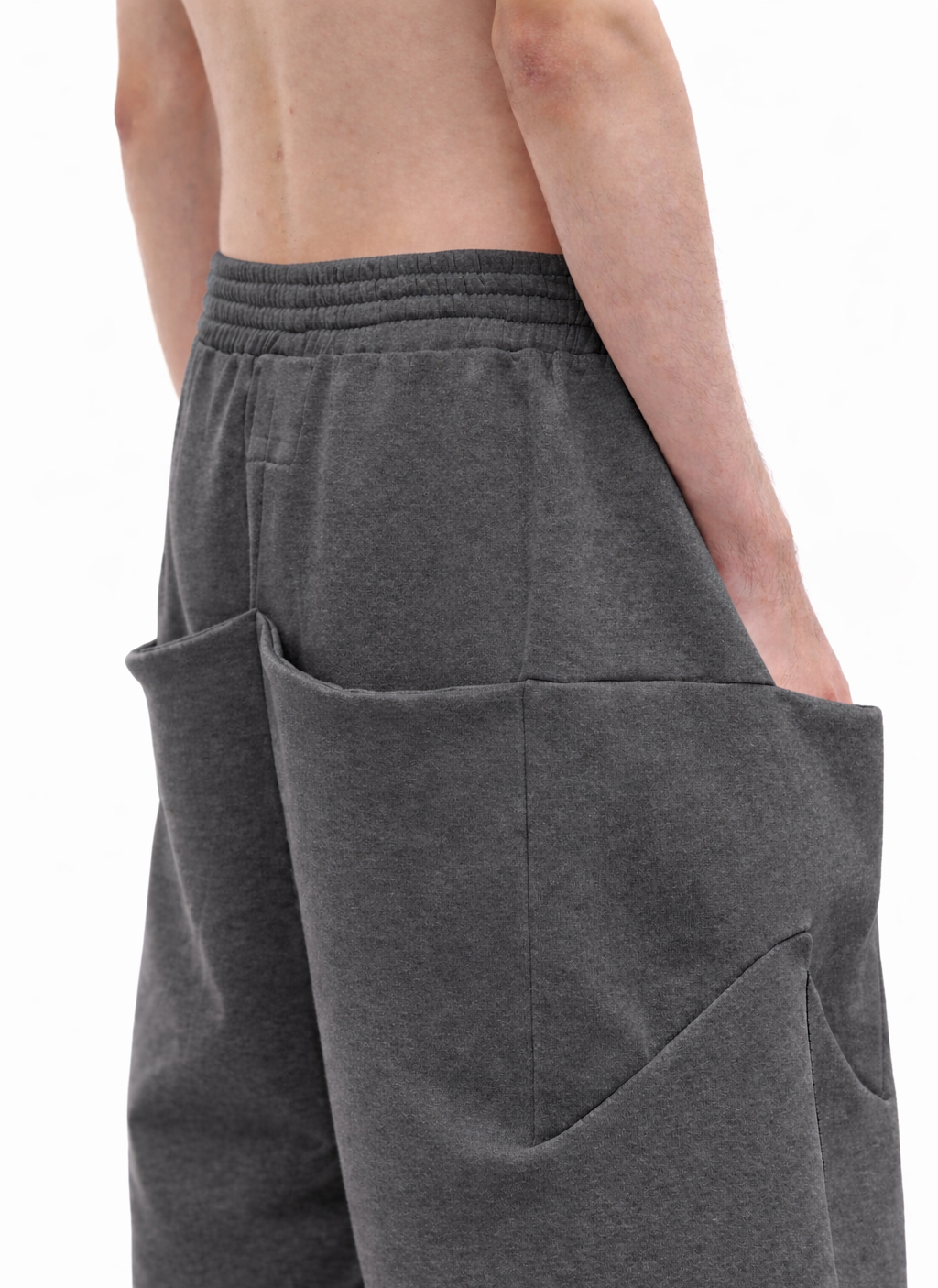 DARK GREY TWISTED SHORTS