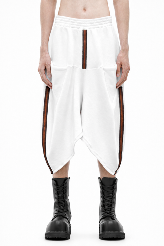 WHITE TWISTED SHORTS