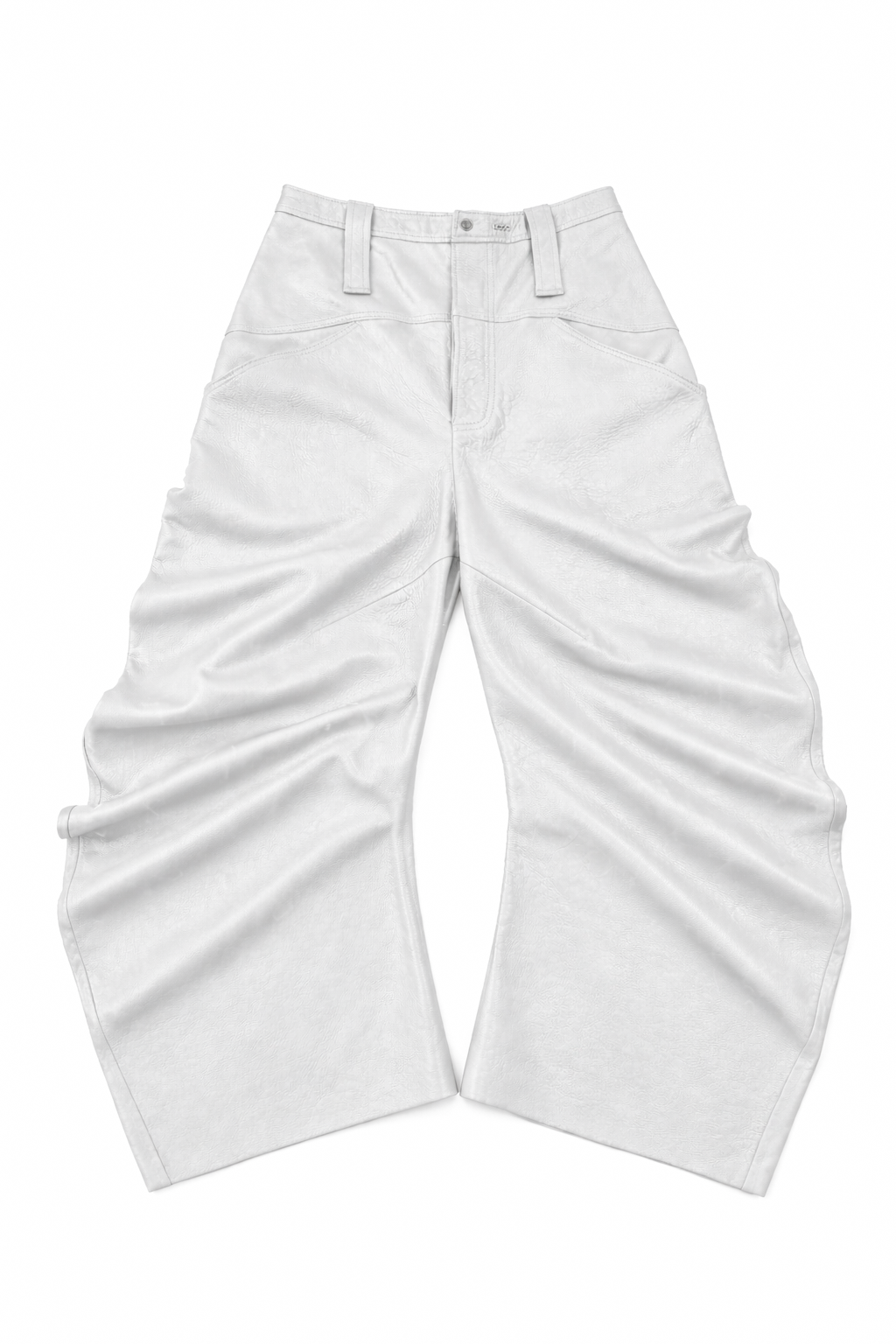 WHITE TWISTED BAGGY