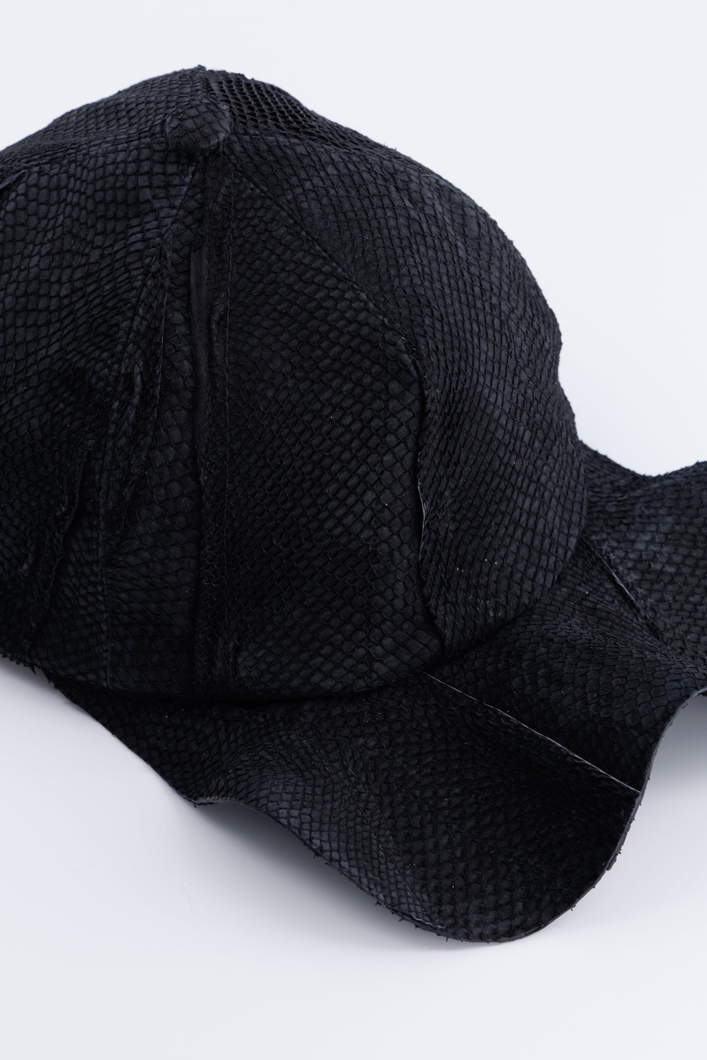 Black Patchwork Twisted Cap