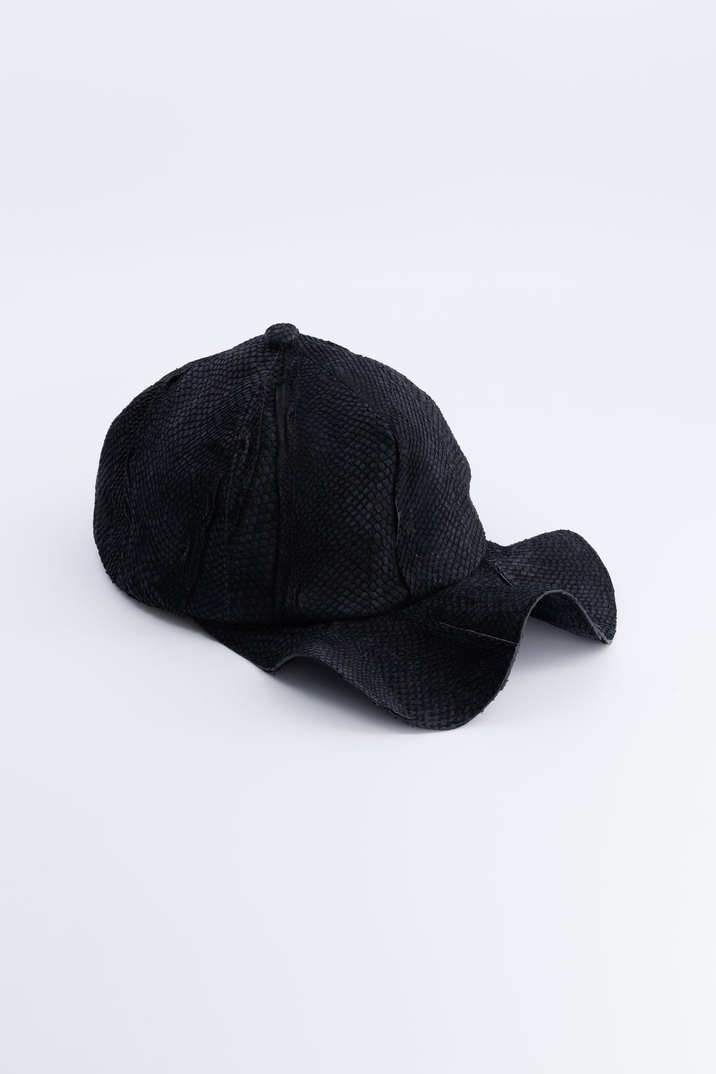 Black Patchwork Twisted Cap