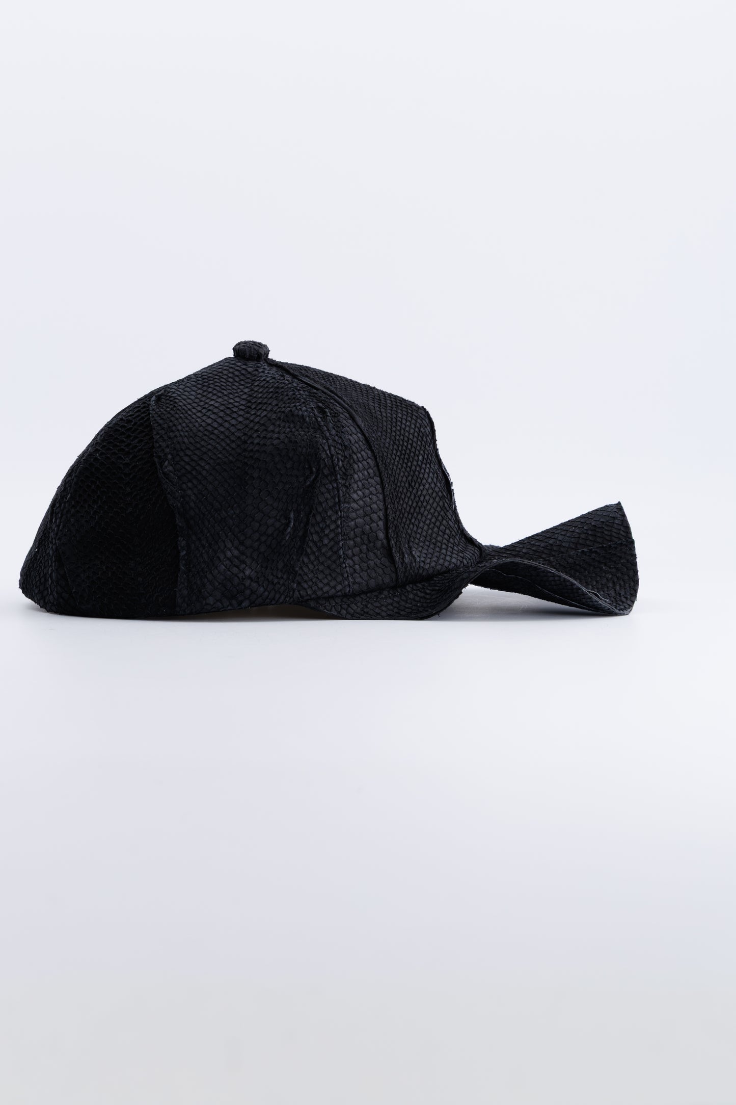 Black Patchwork Twisted Cap