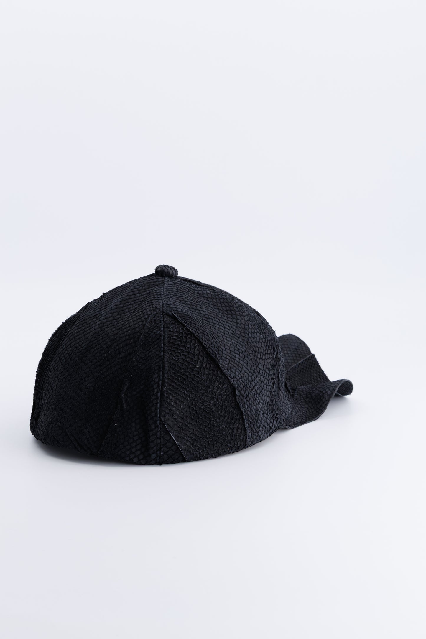 Black Patchwork Twisted Cap