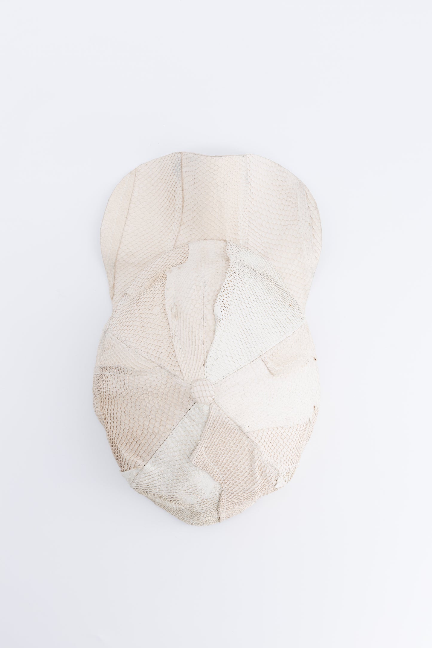 White Patchwork Twisted Cap