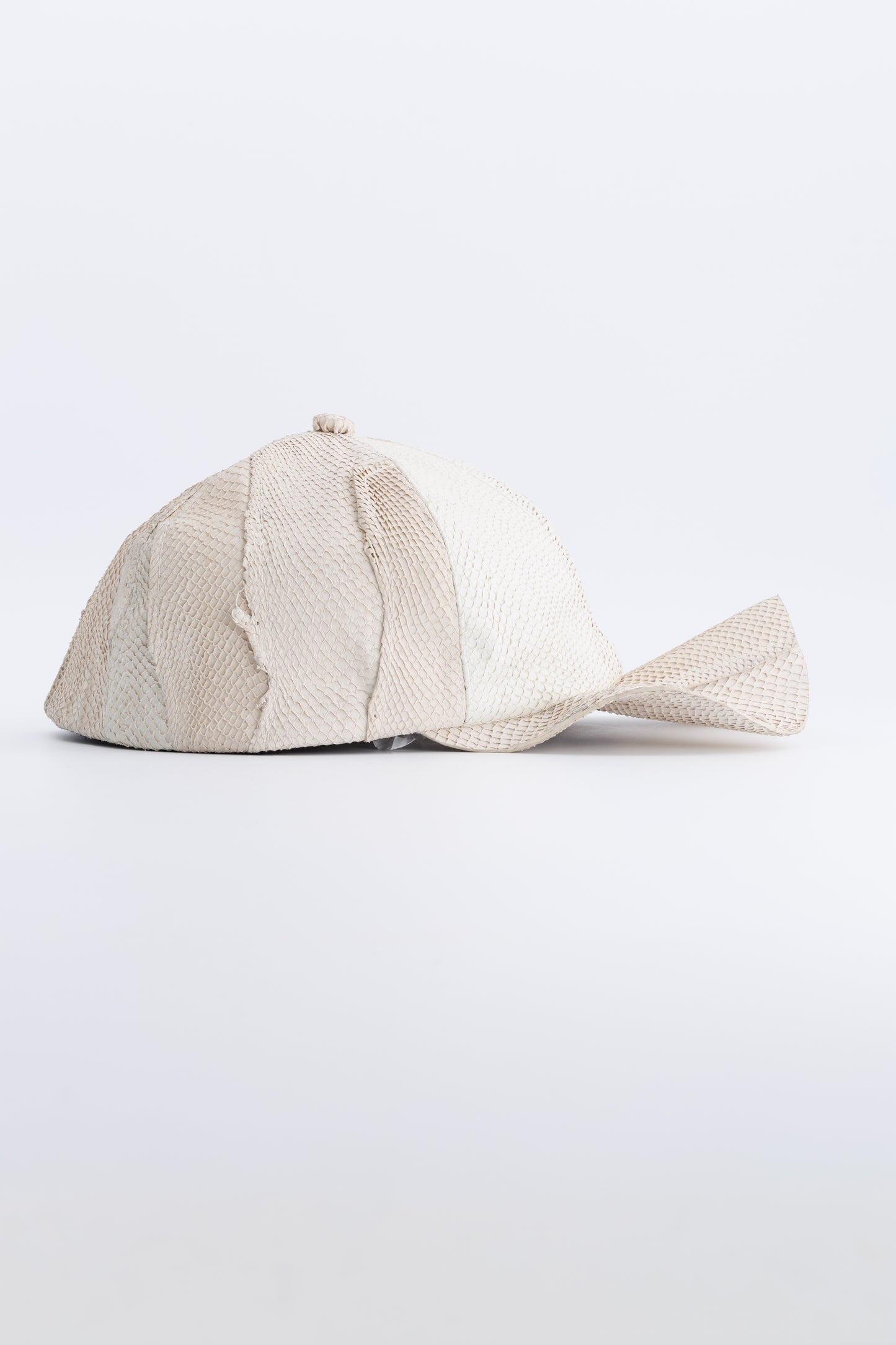 White Patchwork Twisted Cap