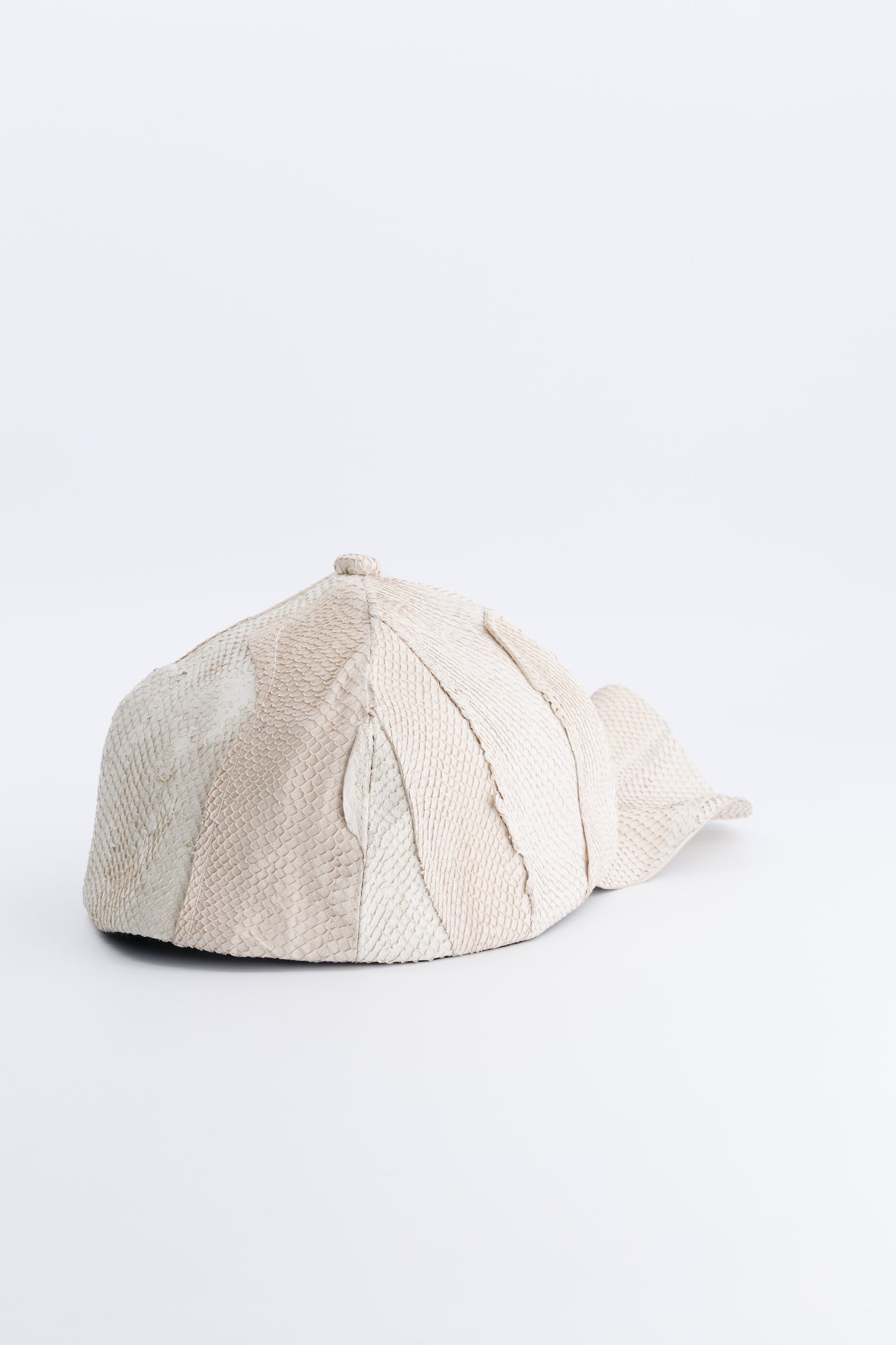 White Patchwork Twisted Cap