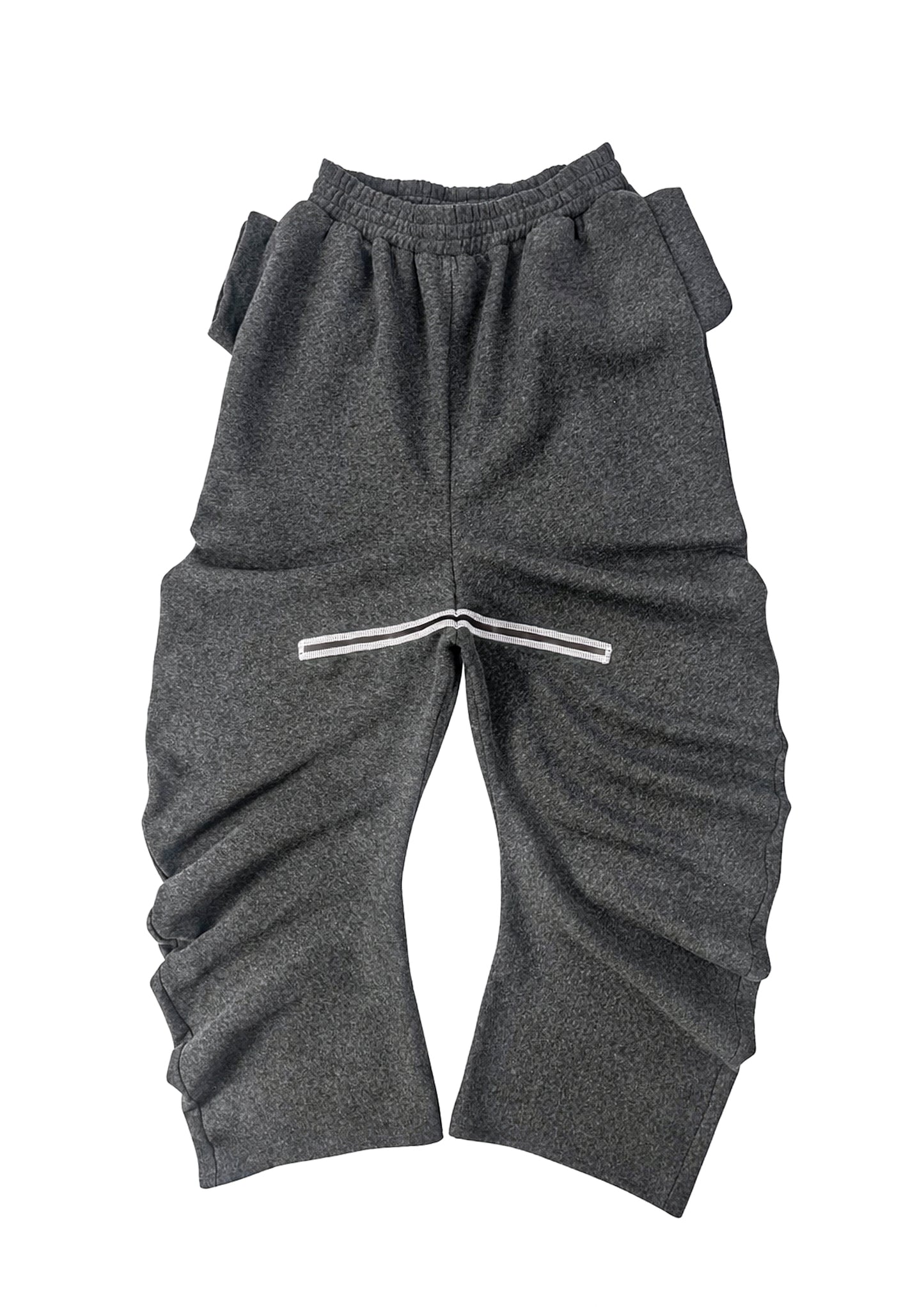 DARK GREY TWISTED TRACK PANTS
